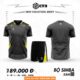 Bộ quần áo bóng đá simba vải thun rmz fabric chính hãng nhiều màu xám đen