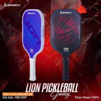 Vợt Lion Pickleball gamicy chính hãng Kaiwin đen viền xanh lá đỏ 1