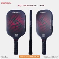 Vợt Lion Pickleball gamicy chính hãng Kaiwin đen viền xanh lá đỏ 1
