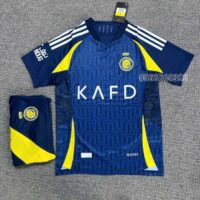 Bộ quần áo bóng đá Al Nassr 24 25 xanh sân khách away năm 2024 2025 mặt trước