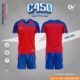 Bộ quần áo bóng đá C450 CRO Fabic CV Sport nhiều màu đỏ