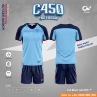 Bộ quần áo bóng đá C450 CRO Fabic CV Sport nhiều màu