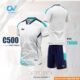 Bộ quần áo bóng đá C500 CRO CV Sport Fabic nhiều màu trắng