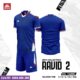 Bộ quần áo bóng đá Mikal Ravid 2.0 chính hãng vải Dzi Fabric màu xanh biển