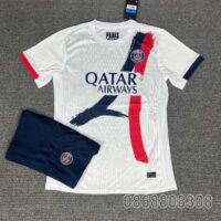 Bộ quần áo bóng đá PSG Paris Saint-Germain 24 25 trắng sân khách năm 2024 2025 mặt trước 1
