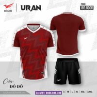 Bộ quần áo bóng đá Uran Domin vải caro thái nhiều màu trắng