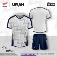 Bộ quần áo bóng đá Uran Domin vải caro thái nhiều màu trắng