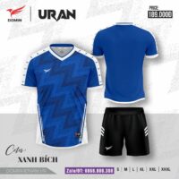 Bộ quần áo bóng đá Uran Domin vải caro thái nhiều màu trắng