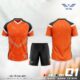 Bộ quần áo bóng đá Win 01 vải sợi mè tổ ong MD1 nhiều màu cam 1