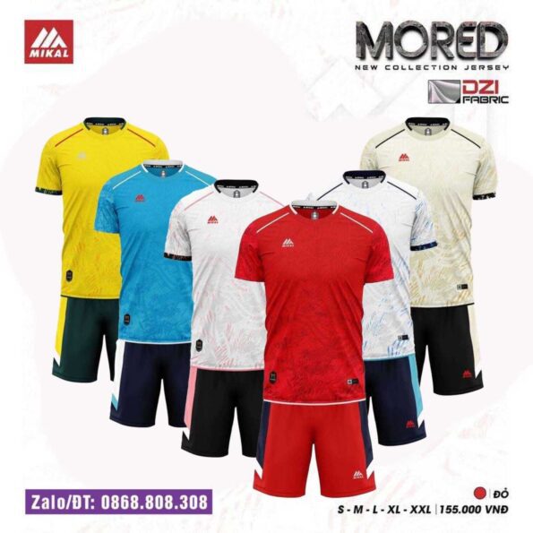 Bộ quần áo bóng đá thiết kế Mikal Mored 1 chính hãng vải Dzi Fabric nhiều màu