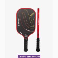 Vợt Pickleball Gamicy Burning T300 2 màu đen viền xanh đỏ
