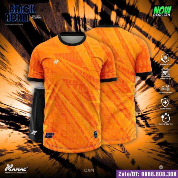 Bộ quần áo bóng đá Black Adam Amac chính hãng nhiều màu vải caro thái