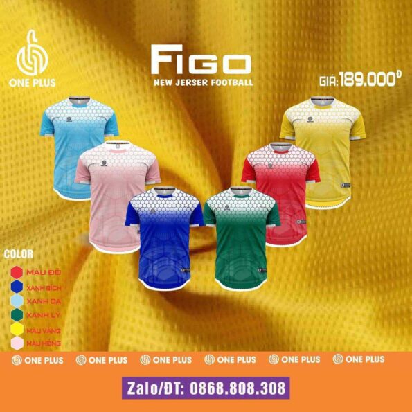 Bộ quần áo bóng đá Figo One Plus vải fex thái nhiều màu