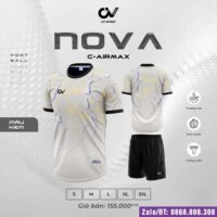 Bộ quần áo bóng đá Nova CV Sport cổ tròn vải R-Arimaxx Fabric hoạ tiết mặt nước nhiều màu