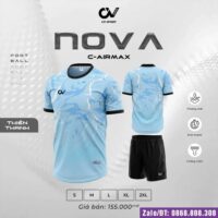 Bộ quần áo bóng đá Nova CV Sport cổ tròn vải R-Arimaxx Fabric hoạ tiết mặt nước nhiều màu
