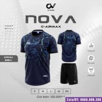 Bộ quần áo bóng đá Nova CV Sport cổ tròn vải R-Arimaxx Fabric hoạ tiết mặt nước nhiều màu