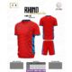 Bộ quần áo bóng đá Rhino Vevoca thiết kế chính hãng hp sport nhiều màu đỏ