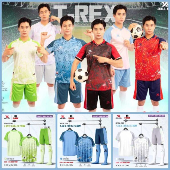 Ảnh đại diện Bộ quần áo bóng đá T Rex Collection Dull Kill vải mè kim thoáng khí nhiều màu
