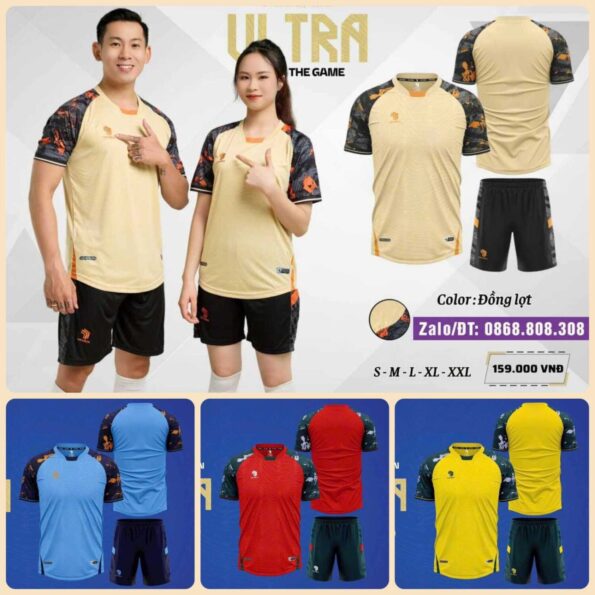 Bộ quần áo bóng đá Ultra Vevoca thiết kế chính hãng hp sport nhều màu
