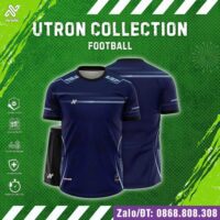 Bộ quần áo bóng đá Utron Collection Amac chính hãng vải caro thái nhiều màu xanh tím than