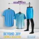 Bộ quần áo đá bóng Beyono Joy vải dệt kim bio chính hãng nhiều màu trắng xanh 1