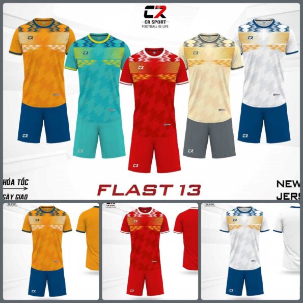 Ảnh đại diện Bộ quần áo bóng đá CR Flast 13 chính hãng Cr Sport cổ tròn nhiều màu