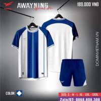 Bộ quần áo bóng đá Domin Awayning chính hãng nhiều màu trắng xanh