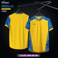 Bộ quần áo bóng đá Ferrari Yoyo chính hãng hoạ tiết line màu vàng tươi