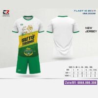 Bộ quần áo bóng đá thiết kế Bia Tiger – Bia Saigon – Bia Heineken 2 màu xanh trắng