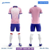 Bộ quần áo đá bóng kaiwin lightning chính hãng nhiều màu hồng