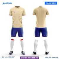 Bộ quần áo đá bóng kaiwin wonder chính hãng nhiều màu vàng be