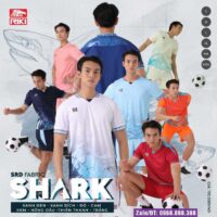 Ảnh Bộ quần áo bóng đá Riki Shark vải thun cổ tim SRD Fabric nhiều màu