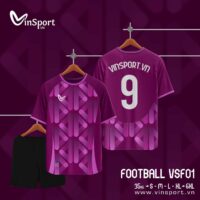 Bộ Quần Áo Bóng Đá Football VSF01 Vinsport Tùy Chỉnh Màu hồng