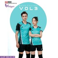 Bộ quần áo bóng chuyền Riki Volleyball Vol3 nam nữ nhiều màu xanh ngọc