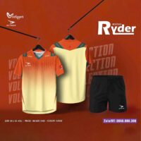 Bộ quần áo bóng chuyền Ryder Beyono size nam nữ chính hãng nhiều màu đỏ đô