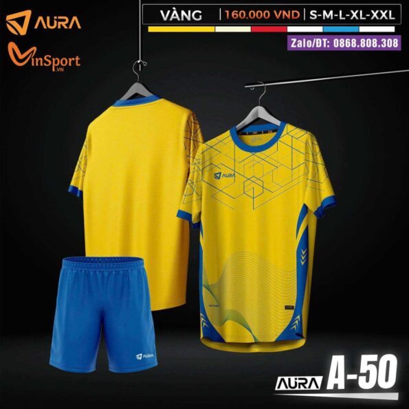 áo bóng đá Aura A-50 chính hãng vải A50