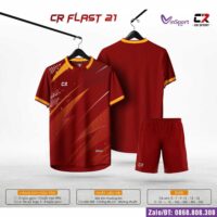 Bộ quần áo bóng đá CR Flast 21 chính hãng CR Sport nhiều màu đỏ