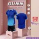 Bộ quần áo bóng đá Gunn Riki vải thun cổ tim vải SRD Fabric nhiều màu xanh biển quần đen
