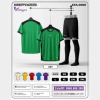 Bộ quần áo bóng đá Keepfly Action KFA 0006 vải K Cool nhiều màu xanh lá