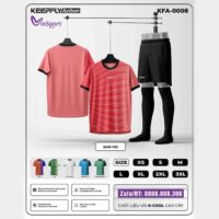 Bộ quần áo bóng đá Keepfly Action KFA 0008 vải K Cool nhiều màu hồng san hô