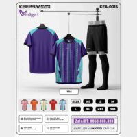 Bộ quần áo bóng đá Keepfly Action KFA 0015 vải K Cool nhiều màu tím