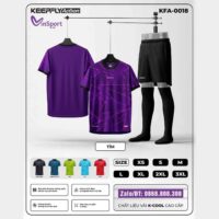 Bộ quần áo bóng đá Keepfly Action KFA 0018 vải K Cool nhiều màu tím