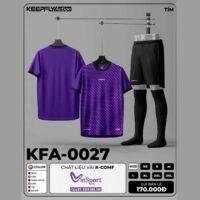 Bộ quần áo bóng đá Keepfly Action KFA 0027 vải K-Comf nhiều màu tím