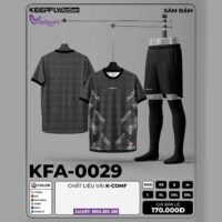 Bộ quần áo bóng đá Keepfly Action KFA 0029 vải K-Comf nhiều màu xám