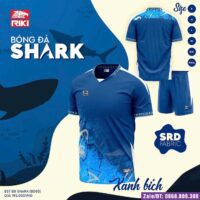 Ảnh Bộ quần áo bóng đá Riki Shark vải thun cổ tim SRD Fabric nhiều màu