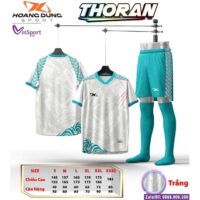 Bộ quần áo bóng đá Thoran Hoang Dung Sport chính hãng nhiều màu trắng