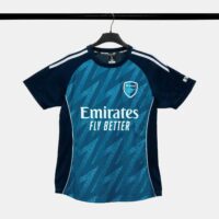 Bộ quần áo bóng đá Arsenal 2025 26 nhiều màu trắng logo thêu có cổ polo mặt trước