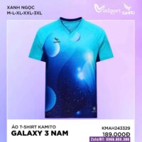 Áo Kamito Galaxy 3 chính hãng hoạ tiết dải ngân hà size nam màu xanh