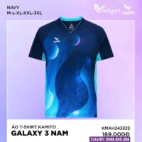 Áo Kamito Galaxy 3 chính hãng hoạ tiết dải ngân hà size nam màu xanh