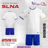 Bộ quần áo Kamito SLNA chính hãng cổ tròn hoạ tiết búp hoa màu trắng